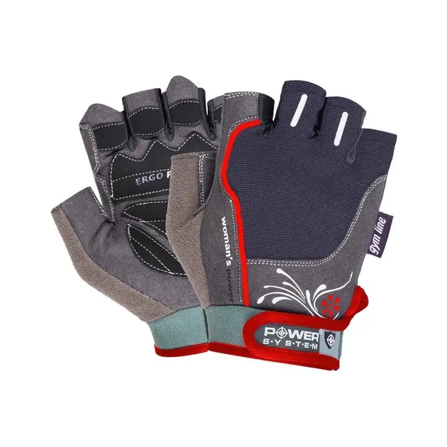 Рукавички для фітнесу Power System PS-2570 Womans Power жіночі Black/Red (PS-2570_M_Black-Red) - зображення 1