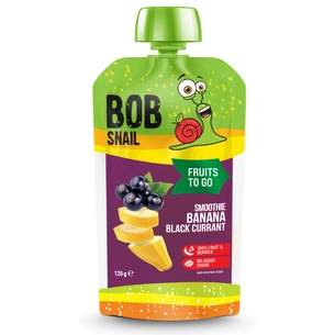 Дитяче пюре Bob Snail Смузі Банан-Чорна Смородина 120 г (4820219346371) изображение 1