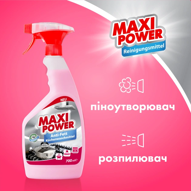 Спрей для чищення кухні Maxi Power Anti-Fett 700 мл (4823098412069) - изображение 4
