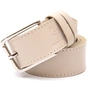 Ремінь Grande Pelle Шкіряний унісекс Бежевий (11450) - зменшене зображення 2