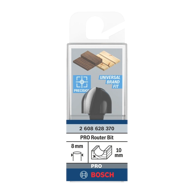 Фреза Bosch Professional галтельна, Std, S8, R10, D20, L12.4 (2.608.628.370) - picture 2