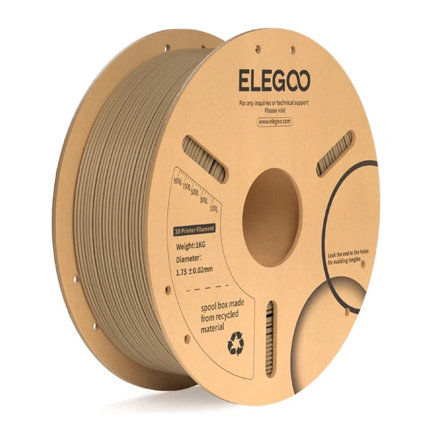 Пластик для 3D-принтера ELEGOO PLA Plus 1кг, 1.75мм, wooden (50.203.0236) - зображення 1