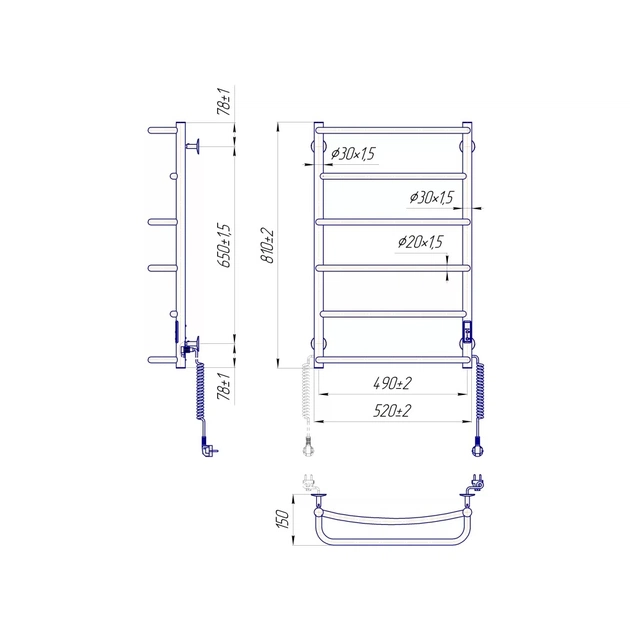 Сушарка для рушників MARIO Люкс НР-І (2.3.0315.10.P) - зображення 5