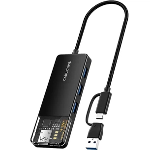 USB-хаб Cabletime CB03B USB Type-C 4-в-1 зображення 1
