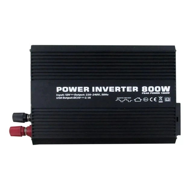 Автомобільний інвертор AMiO 340136 Автомобiльний iнвертор NM800-800W (00-00001123) (048048049072110119065) - изображение 1