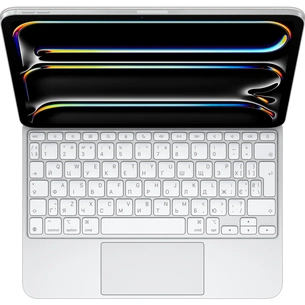 Чохол до планшета Apple Magic Keyboard for iPad Pro 11inch (M4) - Ukrainian - White,Model A2975 (MWR03UA/A) зображення 1