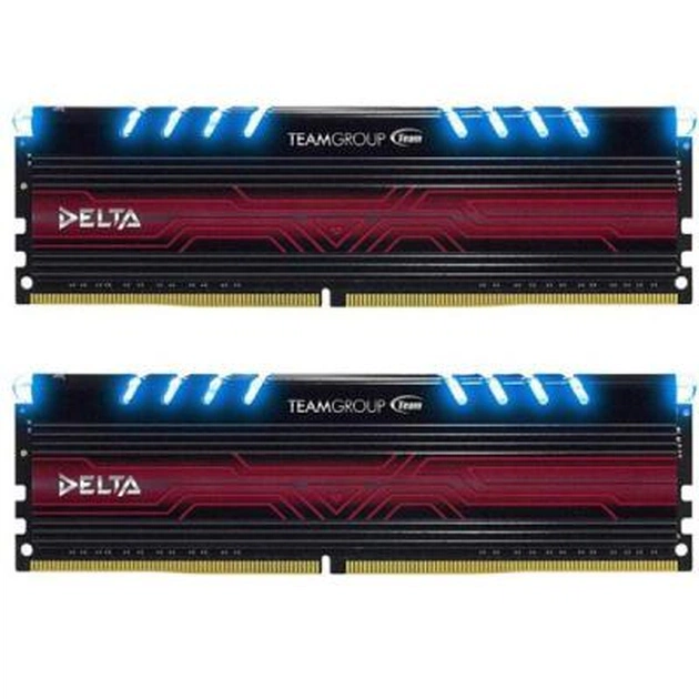 Модуль пам'яті для комп'ютера DDR4 32GB (2x16GB) 3000 MHz T-Force Delta Blue LED Team (TDTBD432G3000HC16CDC01) - изображение 1