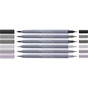 Художественный маркер Faber-Castell набор акварельных двухсторонних Goldfaber Aqua Dual Marker Shades of grey, 6 цветов (32309) - уменьшенное изображение 4