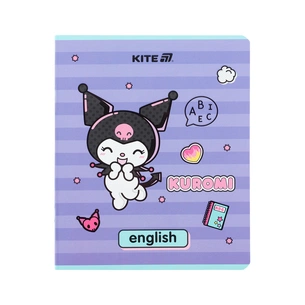 Зошит Kite предметний Kuromi 48 аркуші, лінія, английська мова (HK25-240-8) зображення 1