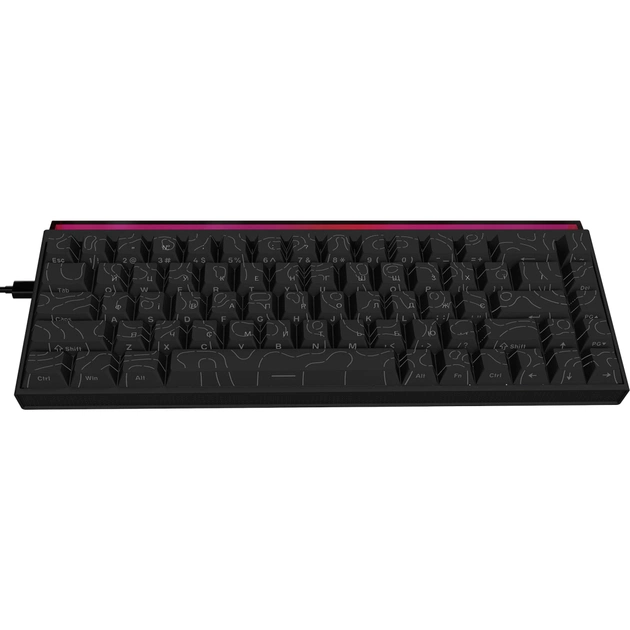 Клавіатура Ajazz NK68 Red Switch USB UA Black (NK68-R-S-B) - зображення 1
