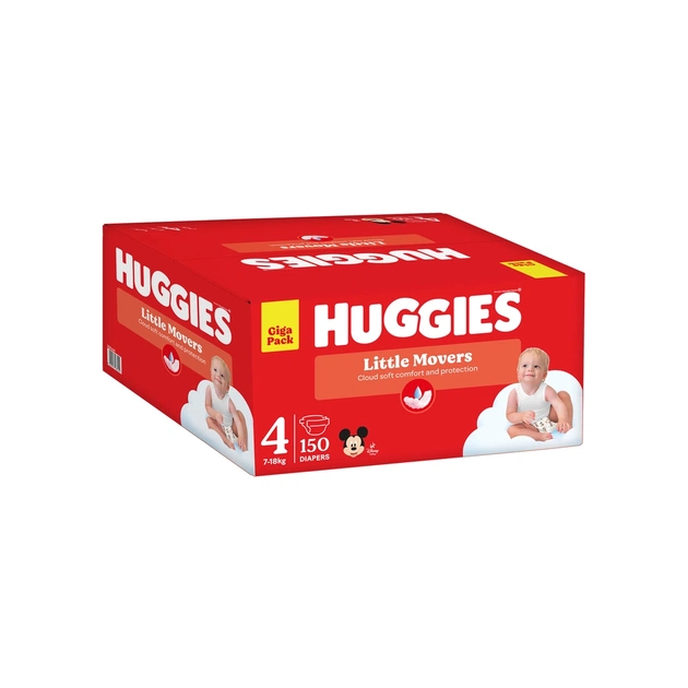 Підгузки Huggies Little Movers 4 (7-18 кг) M-pack, 150 шт (5029053583402) - зображення 2