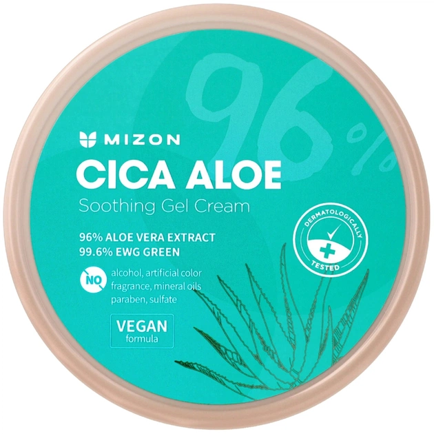 Крем для тіла Mizon Cica Aloe 96% Soothing Gel Cream 300 г (8809663754006) - изображение 1