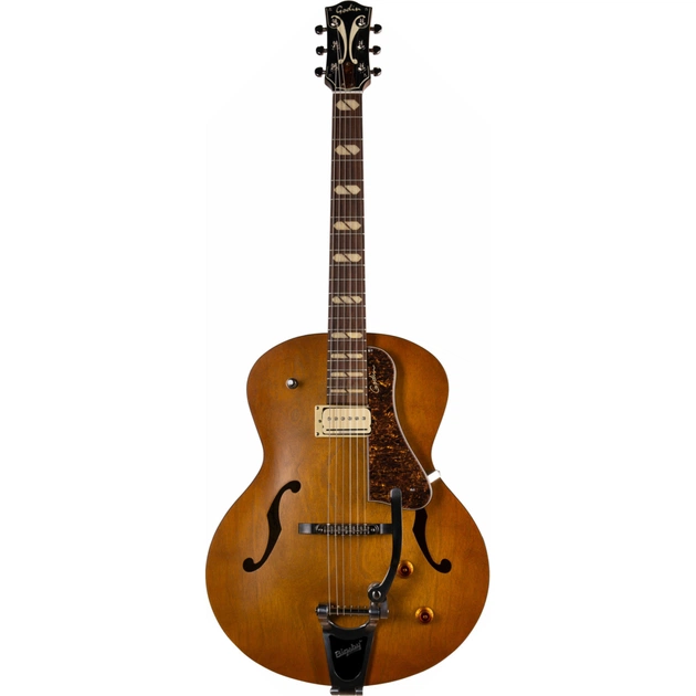 Гітара напівакустична Godin 5th Avenue Jumbo P-Rail Harvest Gold (235913) - изображение 1