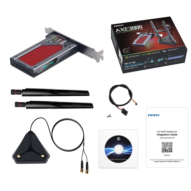 Бездротовий адаптер Fenvi FV-AXE3000RGB Gaming (Intel AX210) - зображення 7