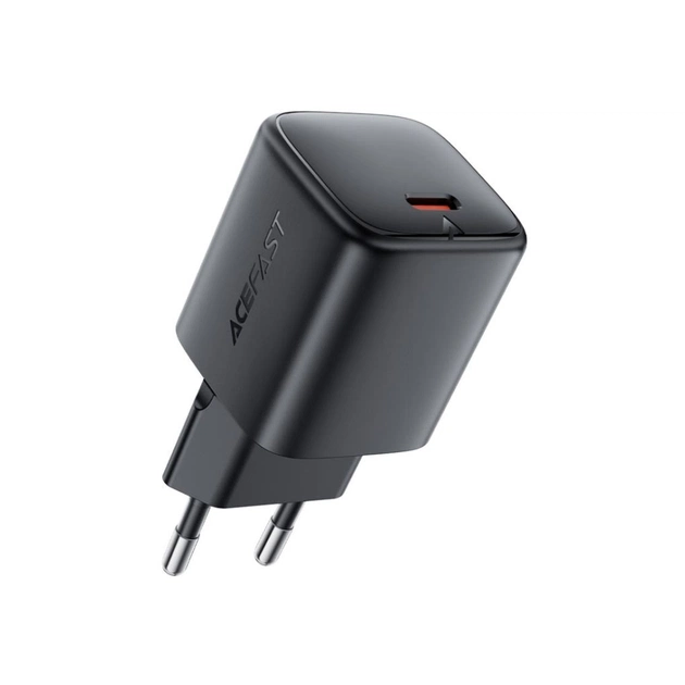 Зарядний пристрій Acefast USB-C 45W GaN black (6974316285007) - зображення 1