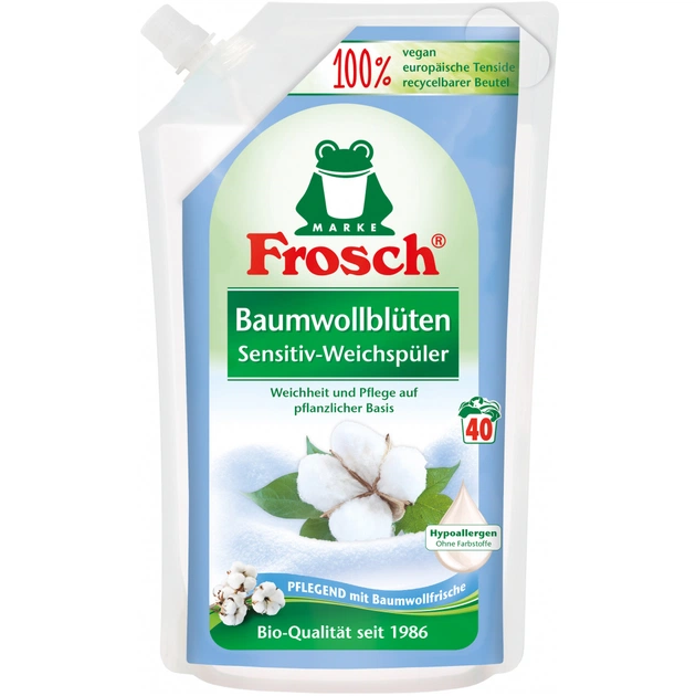 Кондиціонер для білизни Frosch Квіти Бавовни 1 л (4001499116803/4001499957567) - зображення 1
