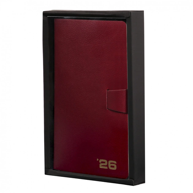 Тижневик Leo planner датований 2026 "Alpha", м‘який, бордовий, 352 сторінки (252630) - picture 3