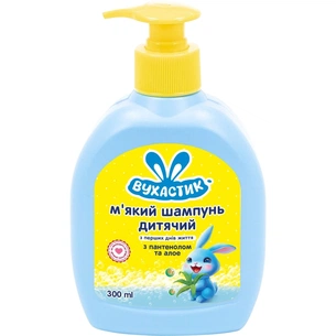 Дитячий шампунь Вухастик 2 в 1 З алое та пантенолом 300 мл (4820268100849) зображення 1