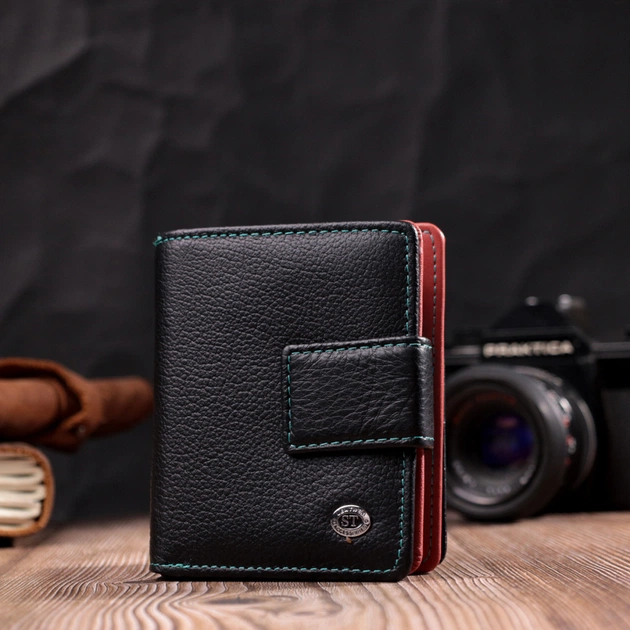 Гаманець ST Leather З натуральної шкіри Чорний (19436) - зображення 9