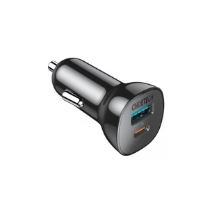 Зарядний пристрій Choetech car USB-A/USB-C 20W QC3.0/PD black (TC0005-BK) зображення 1