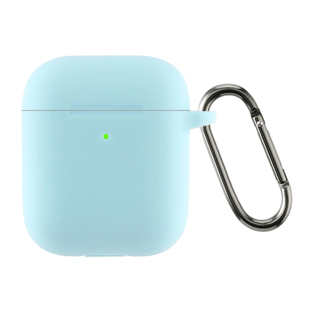 Чохол для навушників Armorstandart Ultrathin Silicone Case With Hook для Apple AirPods 2 Sky Blue (ARM59692) - зображення 1