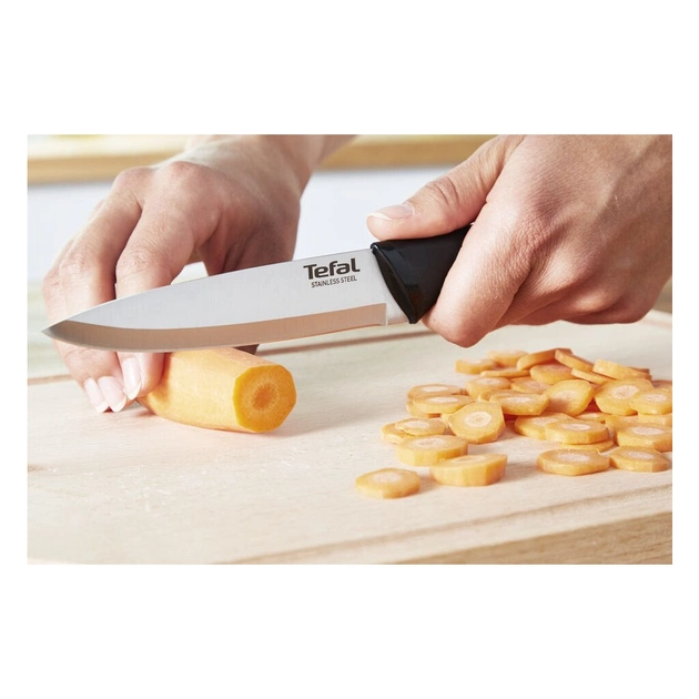 Набір ножів Tefal Essential 3шт, нержавіюча сталь, пластик, чорний (K2219455) - picture 4