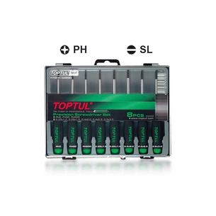 Набір викруток Toptul прецизійних 8шт. PH000-PH0, SL1.2-SL3 (GAAW0802) зображення 1
