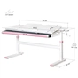Парта Evo-kids Lite Pink (TH-360 WG/PN Lite) - зменшене зображення 3