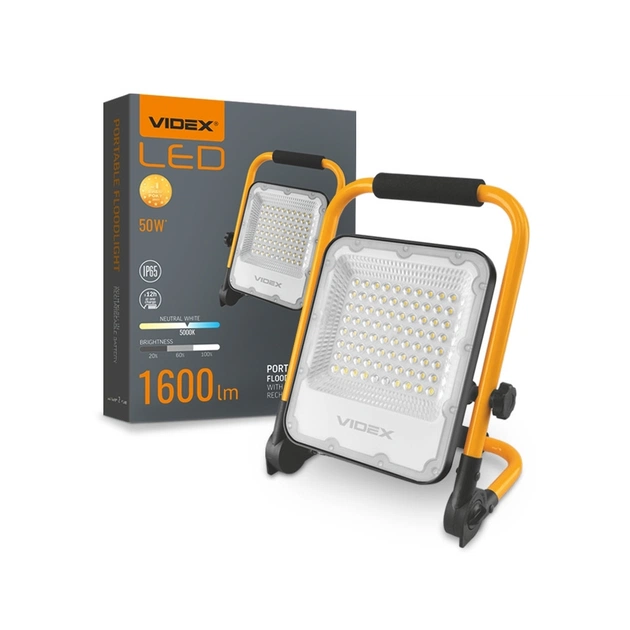 Прожектор Videx LED акумуляторний PREMIUM VIDEX F2A 50W 5000K (VL-F2A-505) - зображення 7