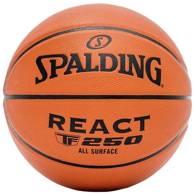М'яч баскетбольний Spalding React TF-250 помаранчевий Уні 6 76802Z (689344403700) - зображення 1