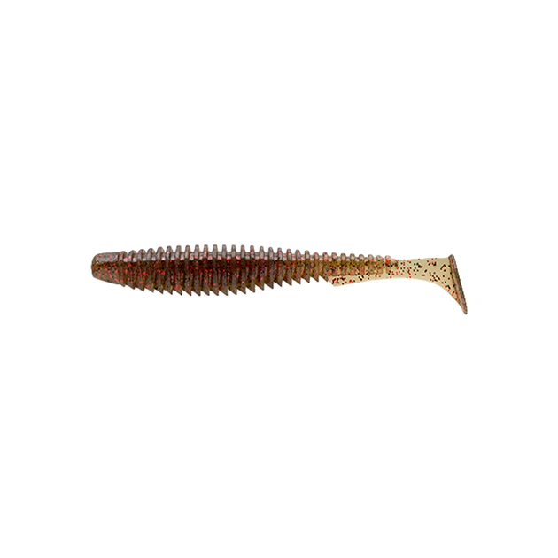 Силикон рыболовный FishUP U-Shad 2" 045 - Green Pumpkin/Red&Black (10шт/уп) (1864.02.28) - изображение 1