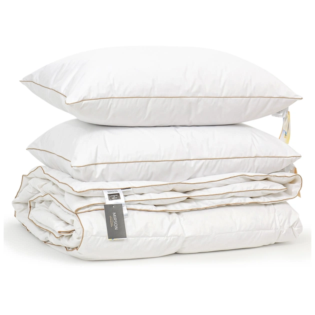 Ковдра MirSon набір пуховий Raffaello White Hand Made Демі №2011 172 x 205 см (2200001769083) - изображение 1