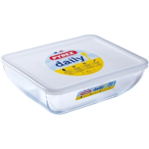Форма для випікання Pyrex Daily з кришкою прямокутна 22 х 17 см 1.3 л (342P000/3046) зображення 1