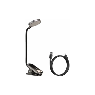 Настольная лампа Baseus Comfort Reading Mini Clip Lamp with battery Dark Gray (DGRAD-0G) изображение 1