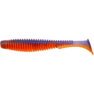 Силікон рибальський FishUP U-Shad 4" 207 - Dark Violet/Orange (8шт/уп) (1864.11.24) изображение 1