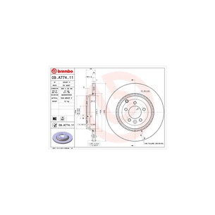 Гальмівний диск Brembo 09.A774.11 зображення 1