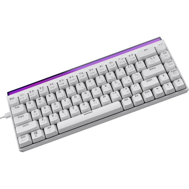 Клавіатура Ajazz NK68 Red Switch USB UA White (NK68-R-W) - picture 5