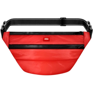 Поясна сумка-бананка для собак WAUDOG Family зі знімним ременем 33x17x10 см червона (56883) зображення 1