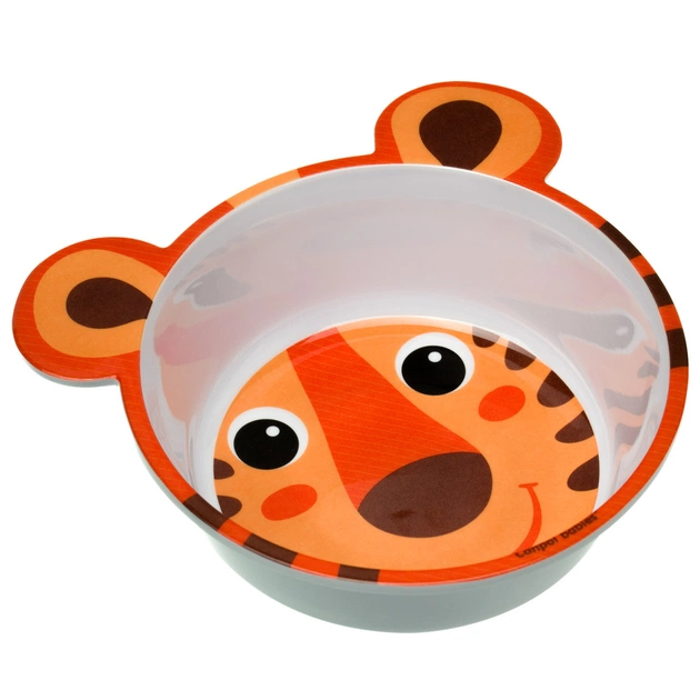 Тарілка дитяча Canpol babies антипідслизгова з вушками 490 мл Помаранчева (4/520_ora) - picture 1