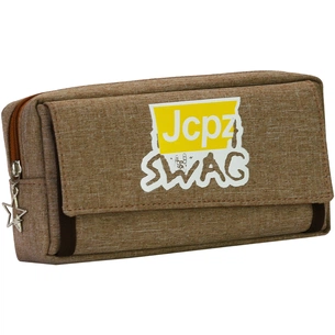 Пенал Cool For School 2 відділення Коричневий (J-2607-brown) зображення 1