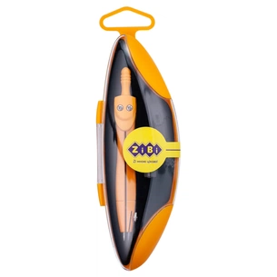 Циркуль ZiBi NEON START, у тв. футляр, зап.грифель, помаранчевий, KIDS Li (ZB.5323NS-08) зображення 1