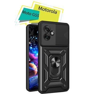 Чохол до мобільного телефона BeCover Military Motorola Moto G55 Black (713056) зображення 1