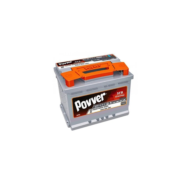 Акумулятор автомобільний POVVER 60Ah (-/+) (D23.60.052.С) - зображення 1