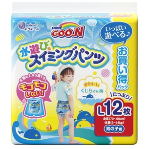Підгузки GOO.N Трусики для плавання для хлопчиків 9-14 кг L 12 шт (853665) зображення 1