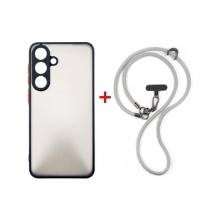 Чохол до мобільного телефона Dengos Case + Cross-body Strap Samsung Galaxy S25 FE Black+Grey (DG-KM-CCRB-28) зображення 1