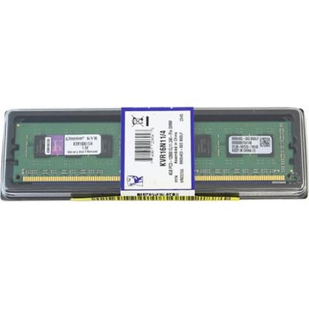 Модуль пам'яті для комп'ютера DDR3 4GB 1600 MHz Kingston (KVR16N11/4) - изображение 1