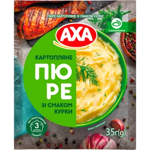 Їжа швидкого приготування АХА Пюре Картопляне зі смаком курки 35 г (4820237691279) зображення 1
