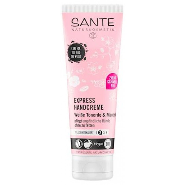 Крем для рук Sante Express Белая глина и Миндаль 75 мл (4025089081289) - изображение 1