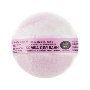 Бомбочка для ванни Dolce Vero Малинова панна-котта 75 г (4820091144140) зображення 1