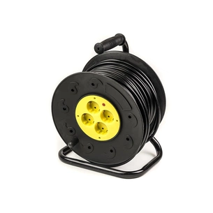 Мережевий подовжувач PowerPlant на катушке 50 м, 4 розетки (JY-2002/50) (PPRA10M500S4) зображення 1